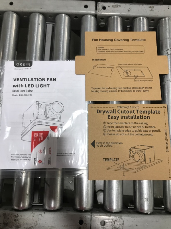 Photo 1 of OREiN Bathroom Exhaust Fan with Light, 12W Bathroom Fan With Dimmable Light, 100 CFM, 1.5 Sones Ventilation Fan Combo for Home, Quiet Energy Star Certified and HVI/ FCC/ ETL Listed, White 5000K