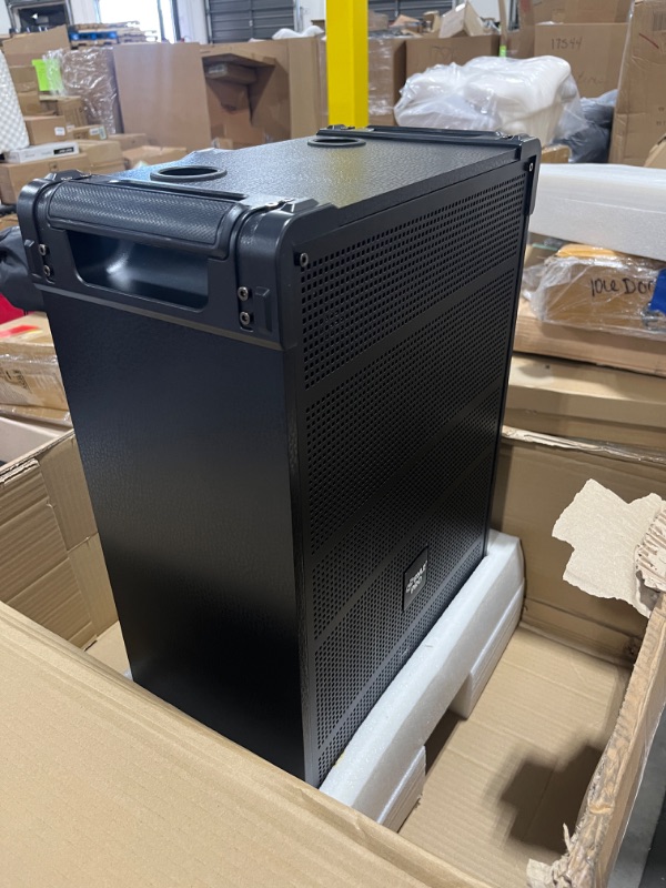 Photo 1 of 12'' Portable Wireless BT Streaming PA Speaker System, Built-in Rechargeable Battery, Wireless Microphone, USB/Micro SD/FM, 80 Watt
