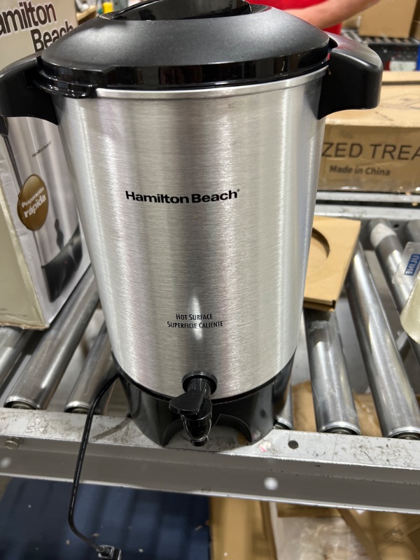 Photo 2 of Hamilton Beach 45 Cup Coffee Urn and Hot Beverage Dispenser, Silver 45 Cup Silver