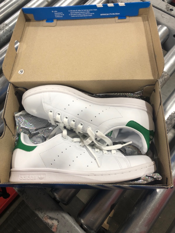 Photo 3 of adidas Originals Women's Stan Smith (End Plastic Waste) Sneaker 7.5 White/Green/White