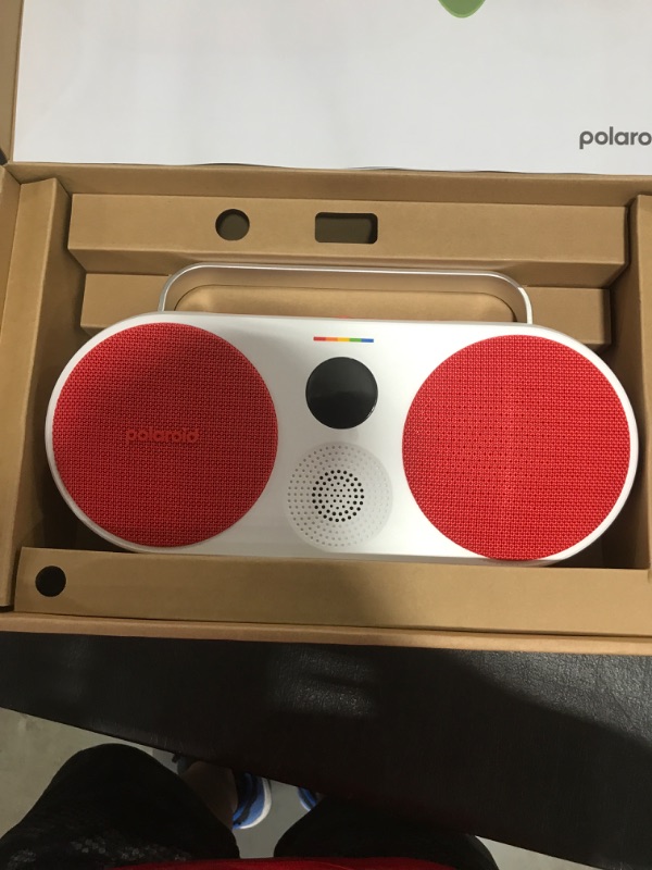 Photo 2 of Polaroid P3 Music Player (Red) - Retro-Futuristic Boombox Wireless Bluetooth Speaker Rechargeable with Dual Stereo Pairing Red P3