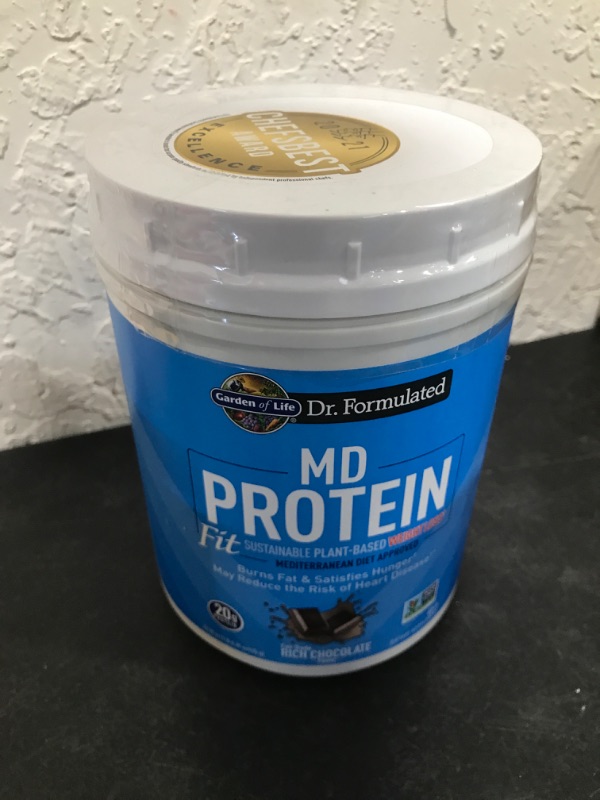 Photo 1 of Garden Of Life Dr. Formulated MD Protein Fit, Rich Chocolate - 22.39 oz - BB AUG - 2023 