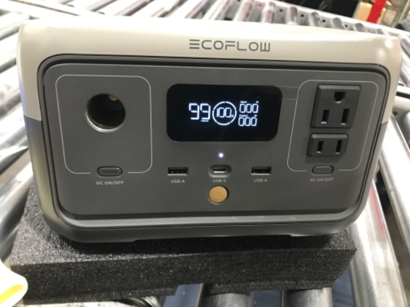 Photo 2 of EF ECOFLOW Portable Power Station RIVER 2, 256Wh LiFePO4 Battery/ 1 Hour Fast Charging, 2 Up to 600W AC Outlets, Solar Generator (Solar Panel Optional) for Outdoor Camping/RVs/Home Use