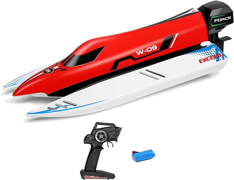 Photo 1 of AFfeco RC Boat, Remote Control Boat for Pools and Lakes, WLtoys WL915-A RC Speed Boat 2.4GHz 2CH 45km/h Brushless Motor High Speed Remote Control Racing Ship Model Kids Toys Red
