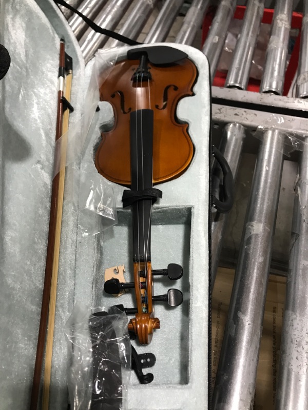 Photo 2 of 3/4 Size Artist-100 Student Violin Starter Kit with Brazilwood Bow Lightweight Case, Shoulder Rest, Extra Strings and Rosin