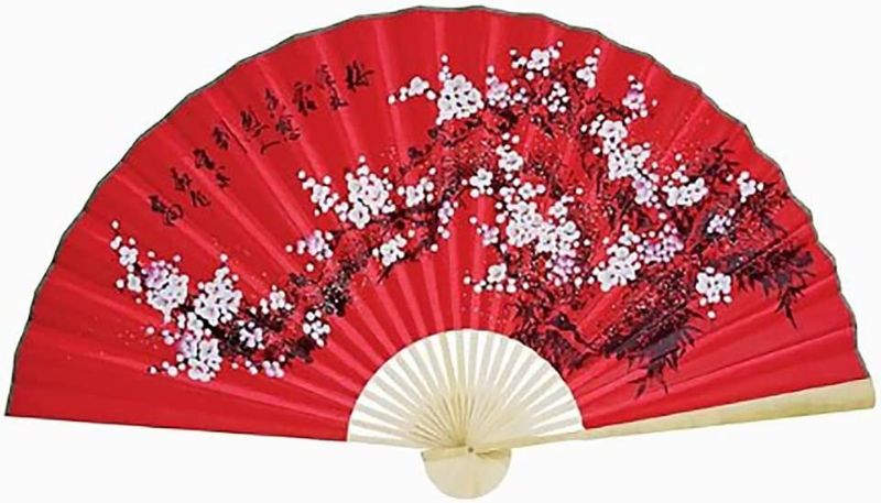 Photo 1 of 1 X Large 35" Folding Wall Fan - Prosperity Blossoms
