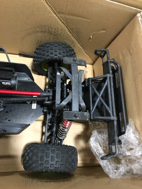 Photo 1 of ARRMA RC Truck 1/7 Mojave 6S V2 4WD BLX Desert Truck with Spektrum Firma (Ready-to-Run), Red/Black
(NOT FUNCTIONAL PARTS ONLY AND MISSING MULTIPLE PIECES BODY COVER AND BATTERY)
