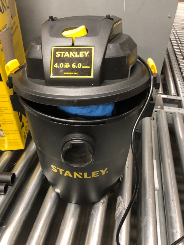 Photo 3 of *** used *** *** DOES NOT POWER ON *** ** PARTS ONLY ** Stanley - SL18116P Wet/Dry Vacuum, 6 Gallon, 4 Horsepower Black