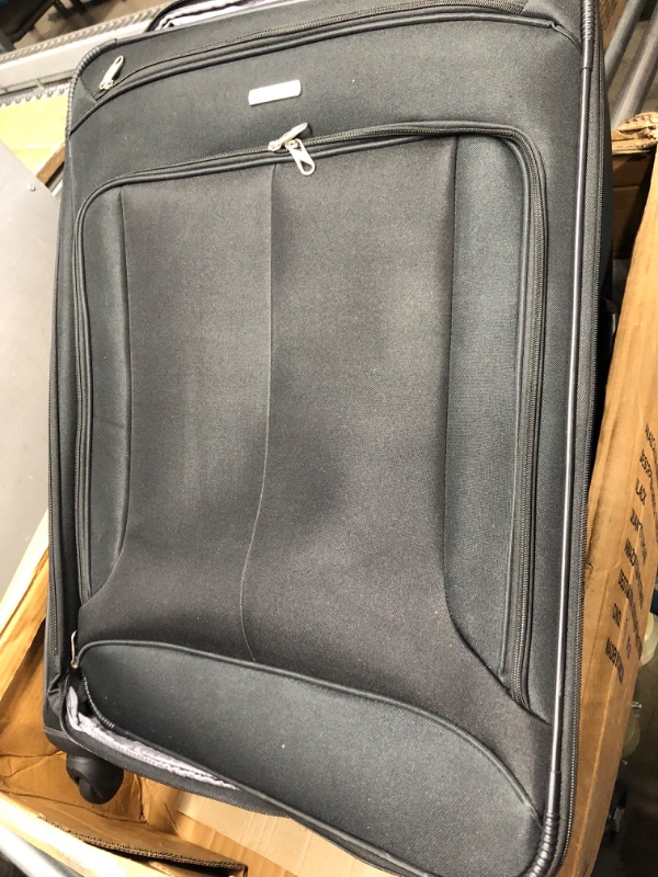 Photo 5 of *** USED *** American Tourister Pop Max Softside Luggage with Spinner Wheels, Black, 3-Piece Set (21/25/29) 2-Piece Set (21/25/29) Black