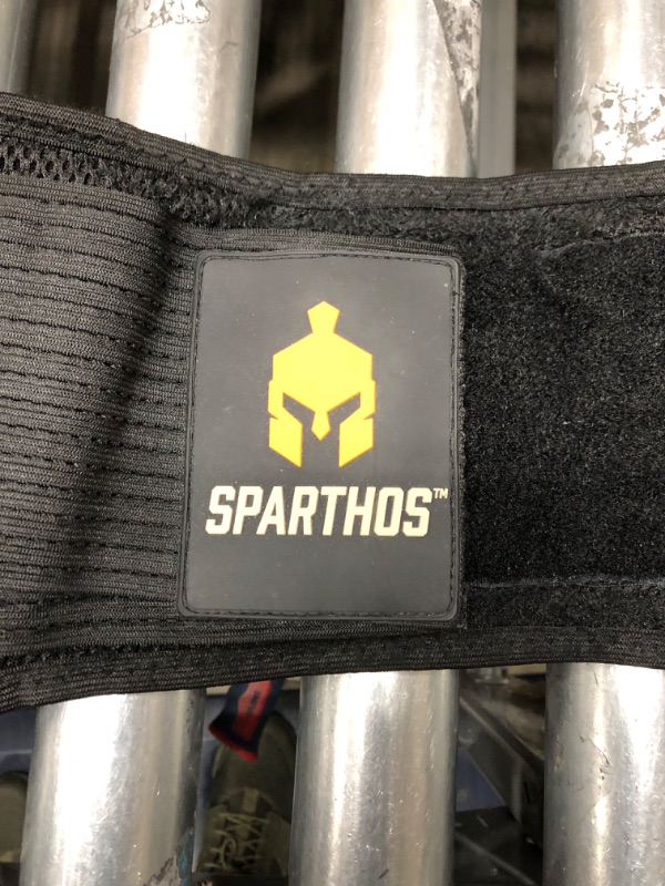 Photo 2 of *** USED *** Sparthos Back Support Belt Relief for Back Pain, Herniated Disc, Sciatica, Scoliosis and more! - Breathable Mesh Design with Lumbar Pad - Adjustable Support Straps - Lower Back Brace -Size Small Small (Pack of 1) Black