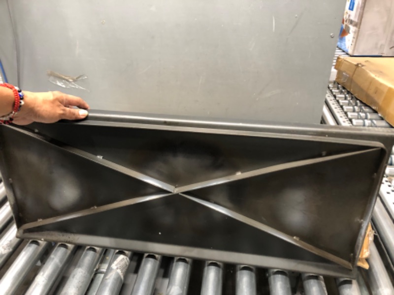 Photo 2 of *** USED *** VEVOR Carbon Steel Griddle, Griddle Flat Top Plate, Griddle for BBQ Charcoal/Gas Gril with 2 Handles, Rectangular Flat Top Grill with Extra Drain Hole for Tailgating and Parties (14" x 32")