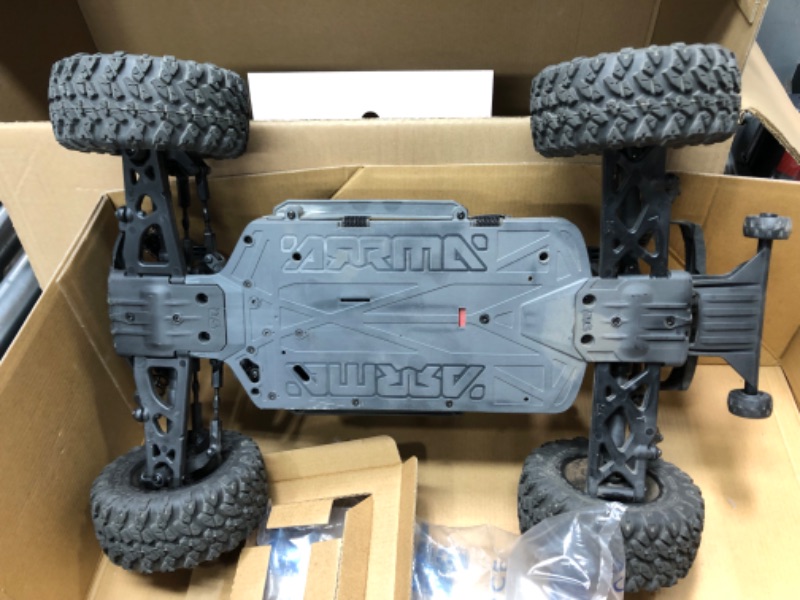 Photo 6 of *** USED *** ** UNABLE TO TEST MISSING BATTERY *** ARRMA 1/10 Big Rock 4X4 V3 3S BLX Brushless Monster RC Truck RTR (Transmitter and Receiver Included, Batteries and Charger Required), Black, ARA4312V3