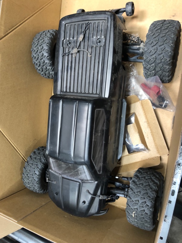 Photo 9 of *** USED *** ** UNABLE TO TEST MISSING BATTERY *** ARRMA 1/10 Big Rock 4X4 V3 3S BLX Brushless Monster RC Truck RTR (Transmitter and Receiver Included, Batteries and Charger Required), Black, ARA4312V3