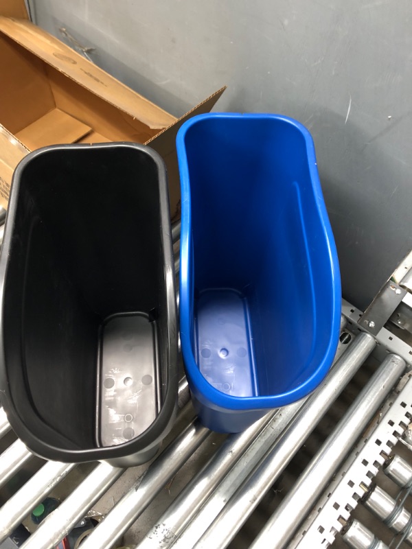 Photo 3 of *** USED *** Rubbermaid 6.4G Undercounter Wastebasket 2 Pack, Blue and Black for Dual Stream Waste and Recycling Recycling Combo 6.4G Wastebasket
