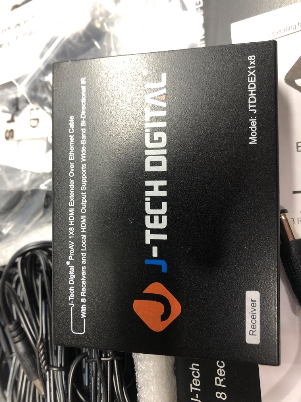 Photo 2 of J-Tech Digital JTDHDEX1x8 ProAV Premium Quality 1X8 HDMI Extender/HDMI Amplifier/HDMI Splitter Over Ethernet Cable 1080P 1X8 Extender