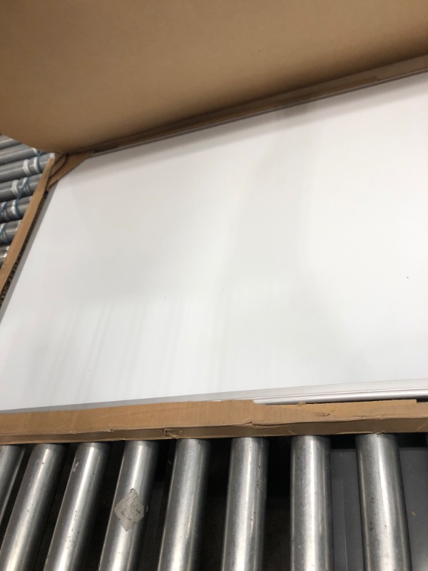 Photo 3 of Amazon Basics Magnetic Dry Erase White Board, 36 x 24-Inch Whiteboard - Silver Aluminum Frame 24" x 36" Magnetic, Aluminum Frame