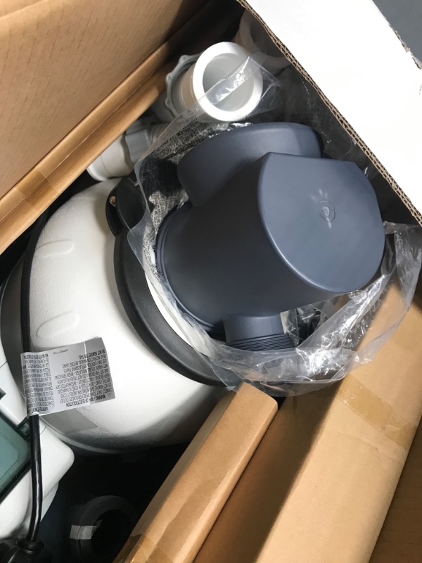 Photo 1 of **FOR PARTS ONLY**  INTEX 26645EG SX2100 Krystal Clear Sand Filter Pump for Above Ground Pools, 12in & GAME 4560 40mm to 1 1/2 Inch Conversion Kit (For Intex & Bestway Pools) 12in Sand Filter Pump + Conversion Kit