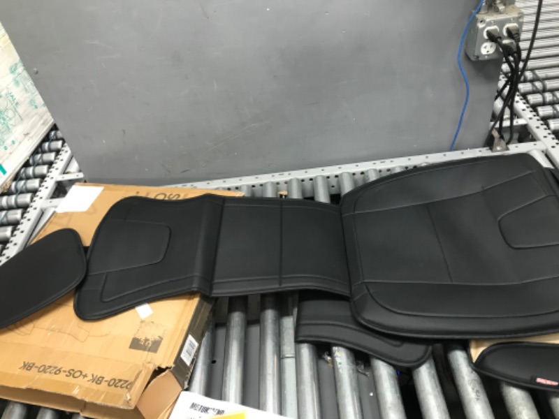 Photo 3 of *** USED LIKE NEW *** Motor Trend DuraLuxe Faux Black Leather Car Seat Covers, 2 Piece Set – Premium Car Seat Cushions for Front Seats, Padded Car Seat Protectors with Storage Pocket, Seat Covers for Cars Trucks SUV 2 Piece Set Black