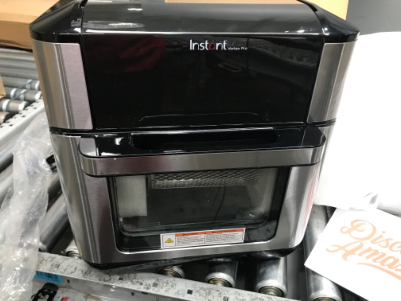 Photo 4 of *** NEW *** Instant Vortex Pro Air Fryer, 10 Quart, 9-in-1 Rotisserie and Convection Oven, From the Makers of Instant Pot with EvenCrisp Technology, App With Over 100 Recipes, 1500W, Stainless Steel 10QT Vortex Pro
