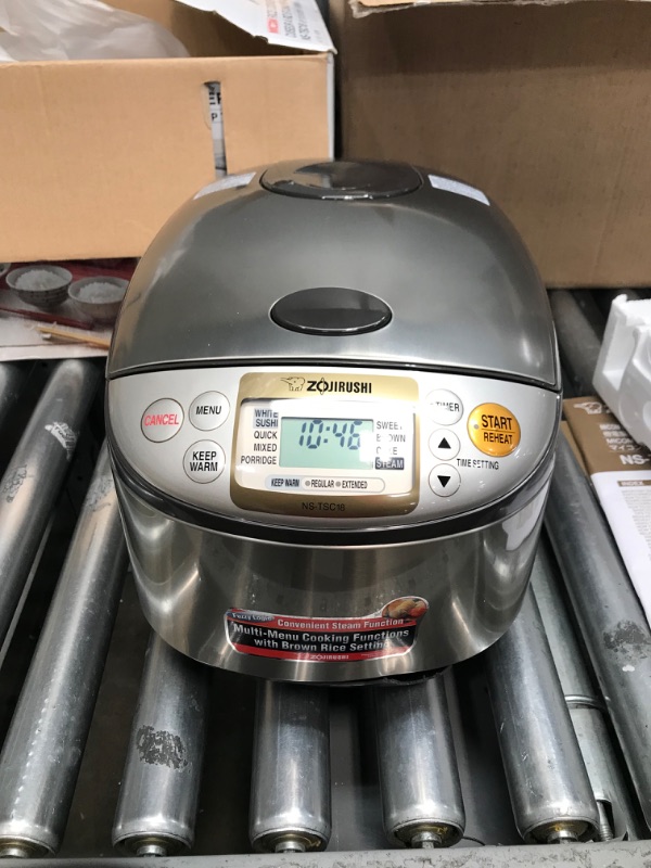 Photo 2 of *** NEW HAS SHIPPING DAMAGE *** Zojirushi NS-TSC18 Micom Rice Cooker and Warmer, 10-Cups 10 cups Rice Cooker