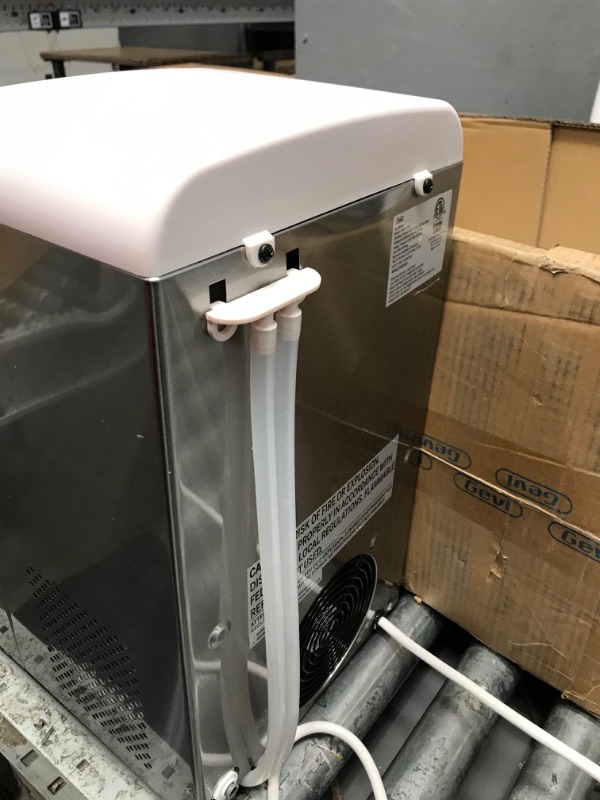 Photo 7 of *** USED *** ** TESTED POWERED ON ** CROWNFUL Nugget Ice Maker Countertop, Makes 26lbs Crunchy ice in 24H, 3lbs Basket at a time, Self-Cleaning Pebble Ice Machine, with Scoop and Basket, Portable Ice Maker for Home/Kitchen/Office/Bar