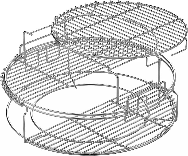 Photo 1 of *** NEW *** Lifancy EGGspander Replacement Kit for Large Big Green Egg, 3 Tier 5 Piece Stainless Steel EGGspander Kit Multifunctional Cooking BBQ Grill with Removable Expansion Rack Replacement Kit
