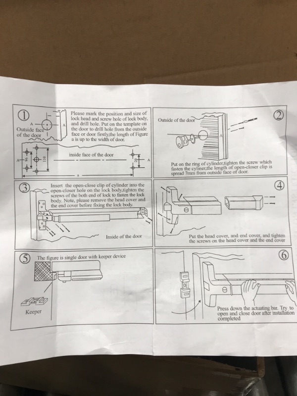 Photo 3 of  Hardware Push Bar Panic Exit Device Aluminum