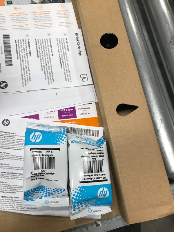 Photo 3 of HP DeskJet 4155e Wireless Color All-in-One Printer & 67XL Tri-Color High-Yield Ink Cartridge | 3YM58AN & 67XL Black High-Yield Ink Cartridge | 3YM57AN Printer + Tri-color Ink + Black Ink