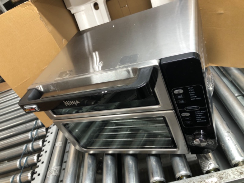 Photo 2 of ***NOT FUNCTIONAL PARTS ONLY***Ninja DCT401 12-in-1 Double Oven with FlexDoor, FlavorSeal & Smart Finish, Rapid Top Oven, Convection and Air Fry Bottom Oven, Bake, Roast, Toast, Air Fry, Pizza and More, Stainless Steel