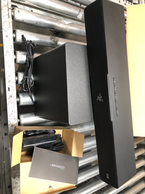 Photo 2 of Razer Leviathan V2: Multi-Driver PC Gaming Soundbar with Subwoofer - THX Spatial Audio - Compact Design - Chroma RGB - Bluetooth 5.2 - for PC, Desktop/Laptop, Smartphones, Tablets & Nintendo Switch