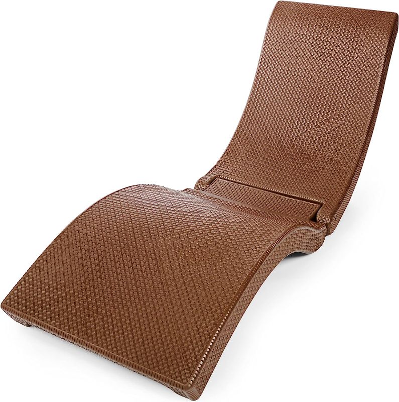 Photo 1 of *COLOR MAY VARY**SwimWays Terra Sol Sonoma 2-in-1 Pool Float and Patio Chaise Lounge Chair, Chocolate Brown

