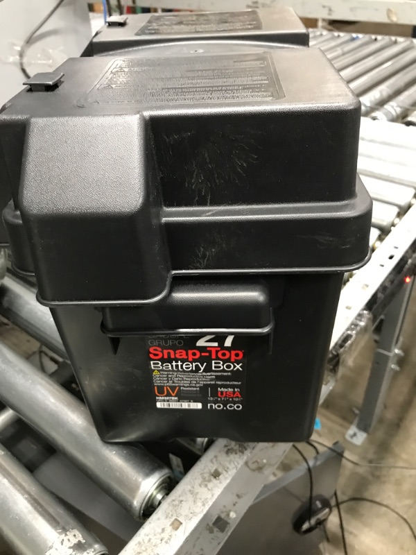 Photo 2 of **USED**  NOCO Snap-Top HM327BKS Battery Box, Group 27 12V Outdoor Waterproof Battery Box for Marine, Automotive, RV, Boat, Camper and Travel Trailer Batteries