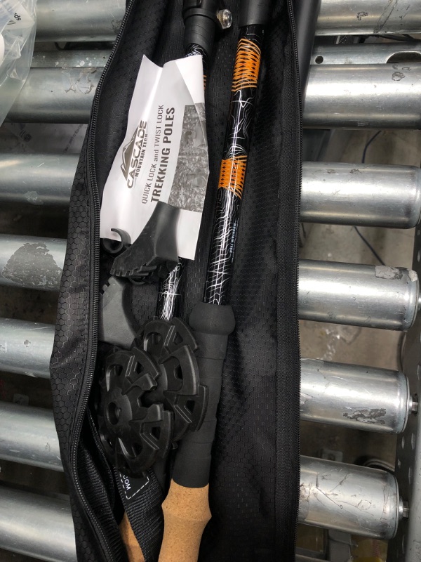 Photo 3 of Cascade Mountain Tech Lightweight Aircraft-Grade Aluminum Trekking Poles with Extended Down Grip Plus Tip Kit
