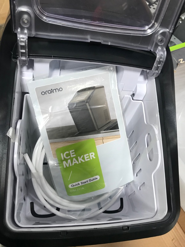 Photo 5 of Oraimo Nugget Ice Maker, Ice Makers Countertop, 26 Lbs/Day Tooth-Friendly Chewable Ice with Self-Cleaning & Auto Water Refill, Sonic Pebble Ice Maker Machine for Party, RV, Home and Kitchen
