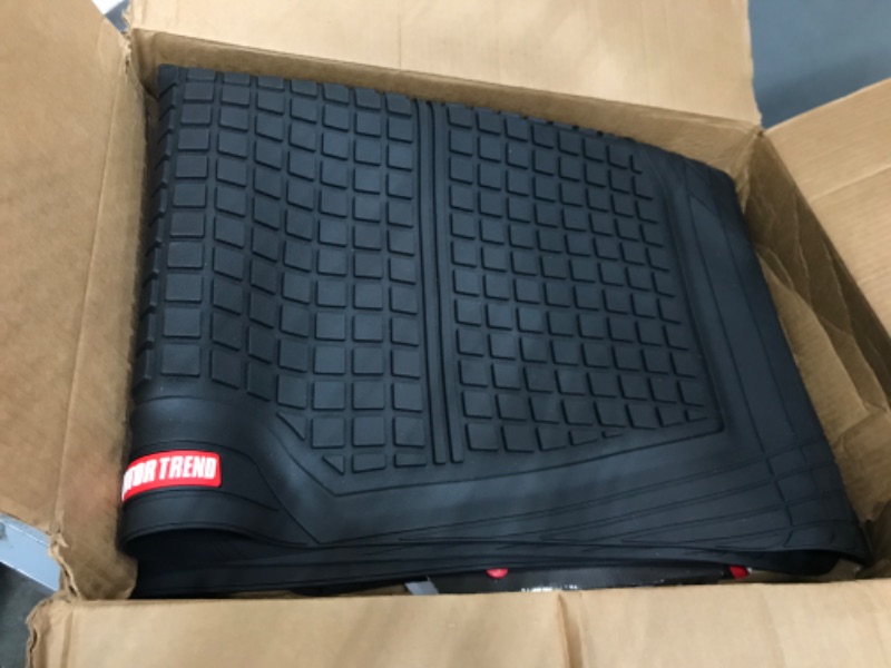 Photo 2 of BDK Performance Plus Rubber Car Floor Mats - Heavy Duty Semi-Custom Fit (Black) - All Weather Protection Mat, Model: MT-170-BK