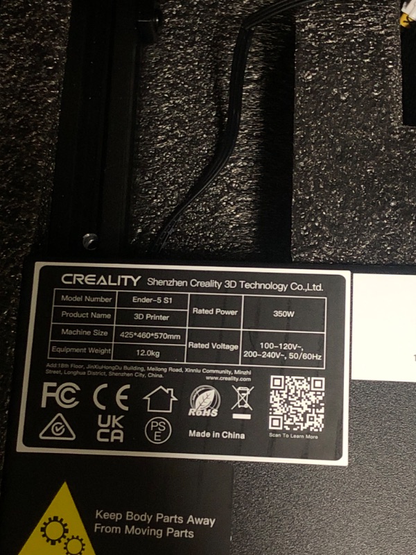 Photo 5 of Creality Ender 5 S1 3D Printer and Creality Sonic Pad Based on Klipper Firmware