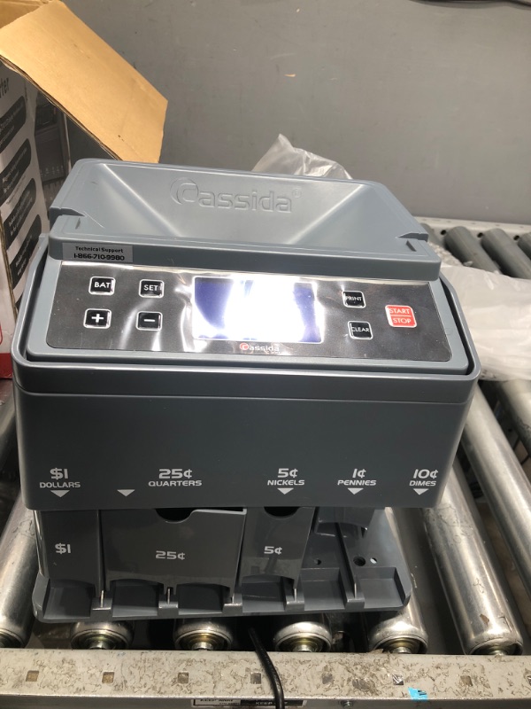 Photo 2 of Tested *** Cassida C300 Professional USD Coin Counter, Sorter and Wrapper/Roller | 35% Faster Wrapping Coins with Quickload Technology | 300 Coins/Minute | Printing-Compatible | Includes 5 Wrapper Sets