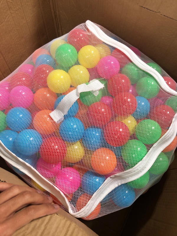 Photo 2 of Click N' Play Ball Pit Balls for Kids, Plastic Refill Balls, 200 Pack, Phthalate and BPA Free, Includes a Reusable Storage Bag with Zipper, Bright Colors, Gift for Toddlers and Kids