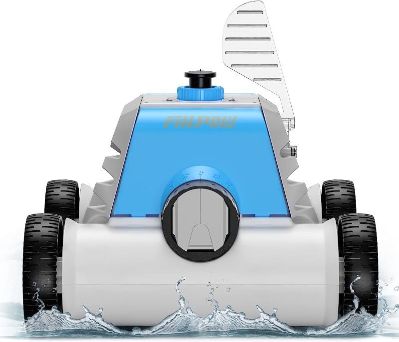 Photo 1 of (2023 New) FIILPOW Cordless Robotic Pool Cleaner, Automatic Pool Vacuum with Dual-Suction, Auto-Docking, 90 Mins Runtime, Lightweight, Rechargeable, IPX8 Waterproof, for Pools Up to 800 Sq.ft, Blue
