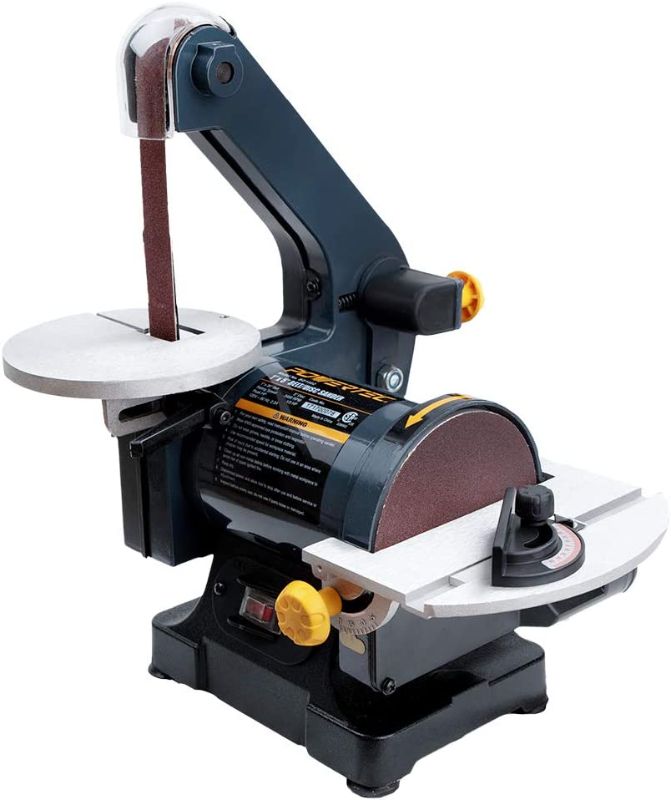 Photo 1 of **SEE NOTES** 
POWERTEC BD1502 Belt Disc Sander for Woodworking | 1 in. x 30 in. Belt Sander with 5 in. Sanding Disc
