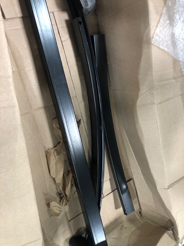 Photo 2 of * PARTS ONLY* Handrails for Outdoor Steps,3 Step Handrail Fits 1 to 3 Steps Mattle Wrought Iron Handrail Stair Rail?Transitional Handrail with Installation Kit ?Hand Rails for Outdoor Steps Black?Patent Pending