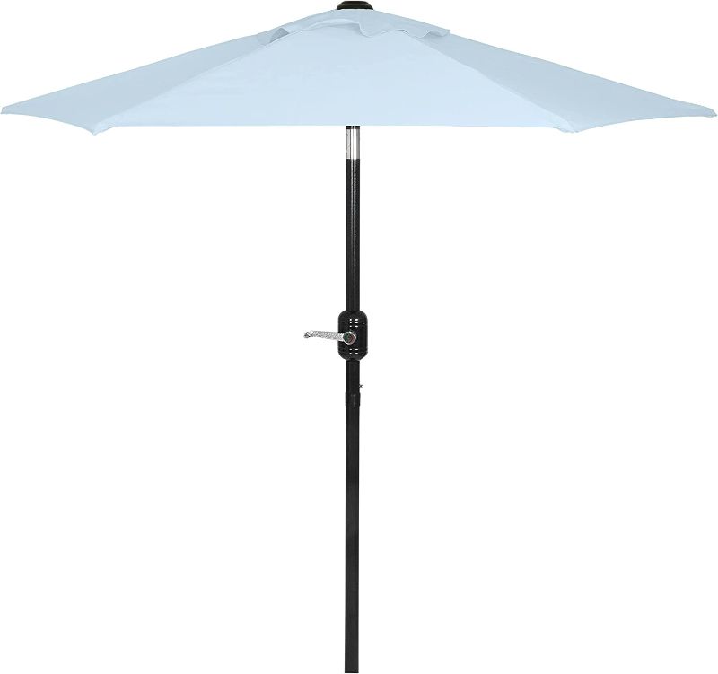 Photo 1 of 
Punchau 6 Ft Outdoor Patio Umbrella, Easy Open/Close Crank and Push Button Tilt Adjustment - Black Market Umbrellas
Size:6 Foot
Color: Slat Bue