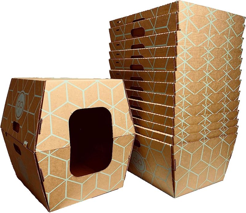 Photo 1 of 
Cats Desire Disposable Litter Box (13 PC), Natural Brown, 8.5 Inches Tall Each Tray