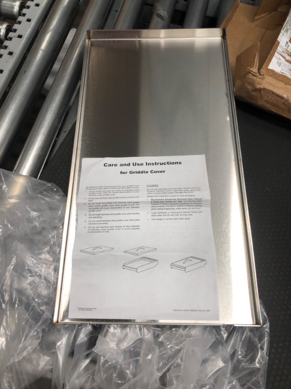 Photo 1 of 11" x 22" Stainless Steel Griddle Cover 