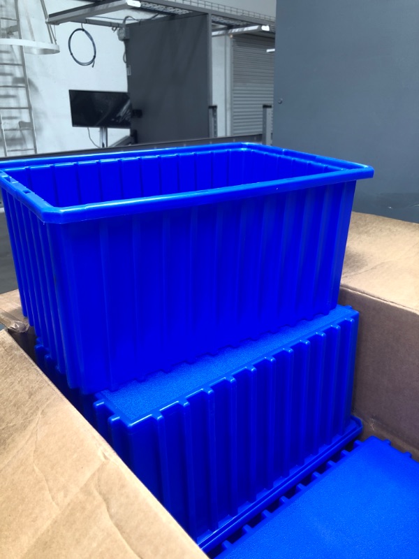 Photo 2 of 
Akro-Mils 33168 Akro-Grid Plastic Slotted Dividable Modu Box Stackable Grid Storage Tote Container, (16-1/2-Inch L x 10-7/8-Inch W x 8-Inch H), (6 Pack), Blue
Color:Blue