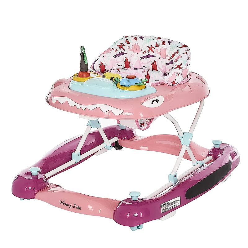 Photo 1 of 
Dream On Me 2-in-1 Convertible Baby Steps Activity Walker in Pink, Adjustable Three Position Height Setting, Removable Tray, Easy to Fold and Store Baby Walker
Color:Pink