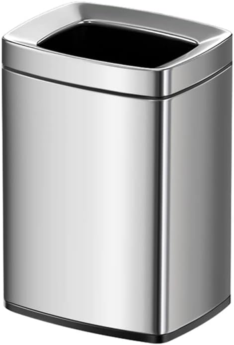 Photo 1 of 
10 Liter****YAYA2021-SHOP Garbage Can Rectangular Stainless Steel Trash Can Household Living Room Bathroom Kitchen Office Creative No Covered Trash Cans Paper Basket...
Size:10L