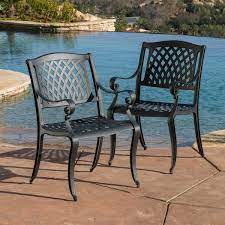 Photo 1 of ***2 CHAIRS ONLY***
Christopher Knight Home Cayman Outdoor Cast Aluminum Dining Chair 2 pcs