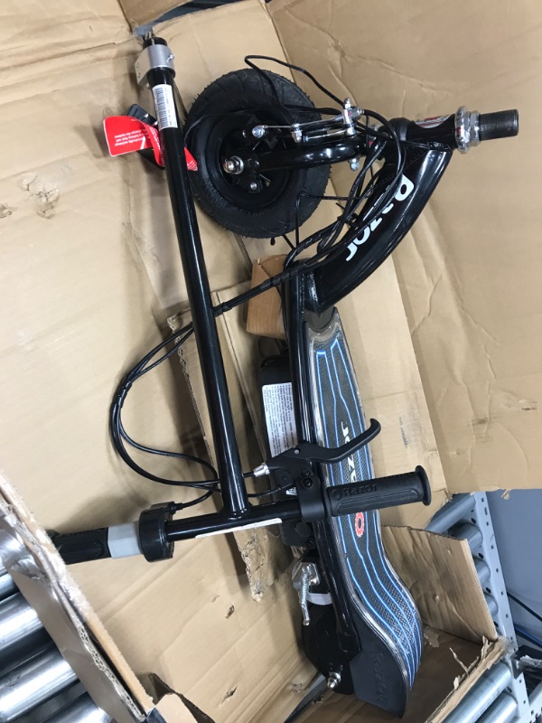 Photo 3 of **TESTED DOESNT ACCELERATE* Razor E100 Electric Scooter for Kids Ages 8+ - 8" Pneumatic Front Tire, Hand-Operated Front Brake, Up to 10 mph and 40 min of Ride Time, For Riders up to 120 lbs