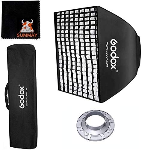 Photo 1 of 2 item bundle 
GODOX 24 x 24inch / 60 x 60cm Studio Flash Honeycomb Grid Softbox with Carrying Bag for Bowens Mount Flash Speedlites 2 pack 
